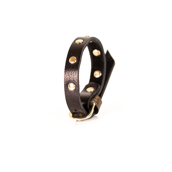 The Stackable Leather Bracelet with Studs