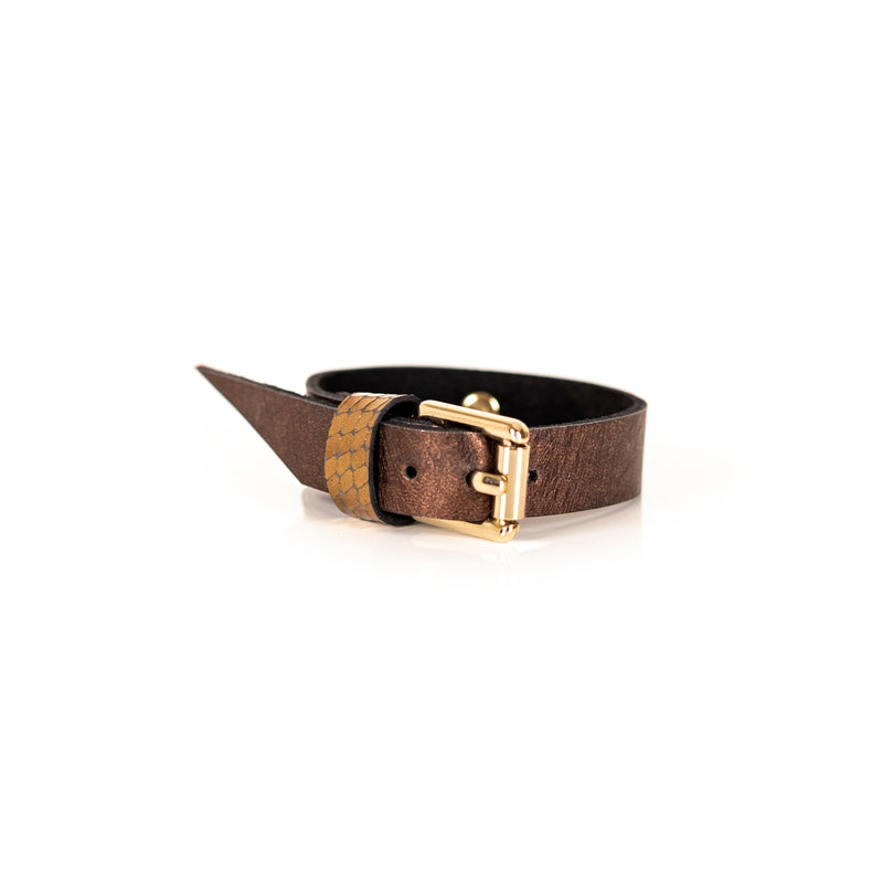The Stackable Leather Bracelet with Studs