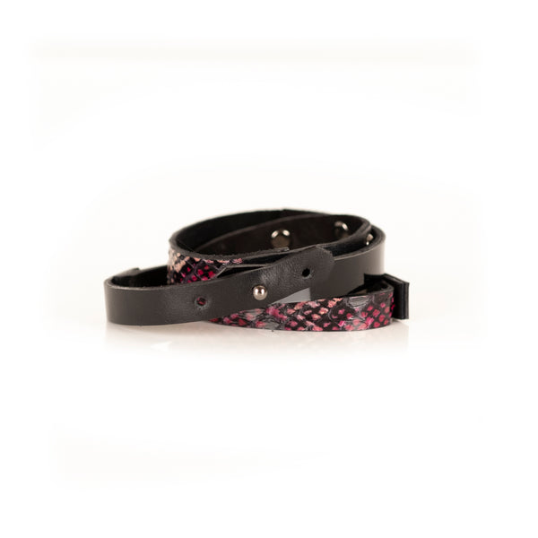 The Leather Triple Wrap Bracelet With Studs