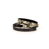 The Leather Triple Wrap Bracelet With Swarovski Crystals