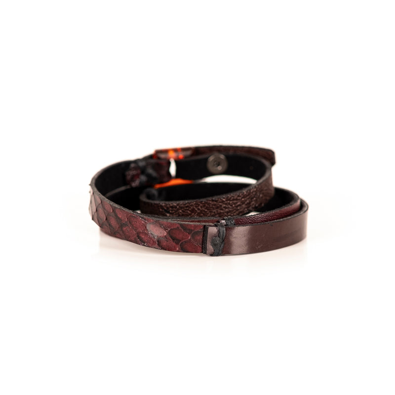 The Leather Triple Wrap Bracelet With Swarovski Crystals