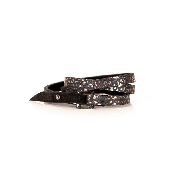 The Leather Triple Wrap Bracelet With Swarovski Crystals