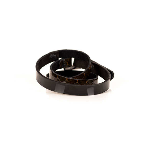 The Leather Triple Wrap Bracelet With Swarovski Crystals