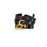 The Buckle Black Leather Cuff
