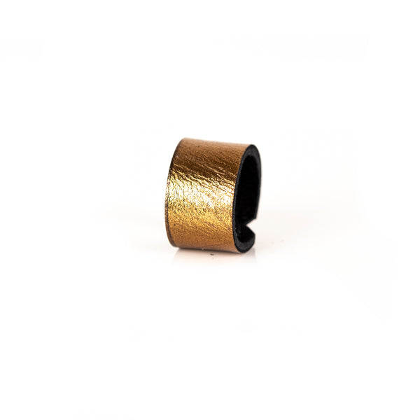 The Minimalist Bronze Leather Ring