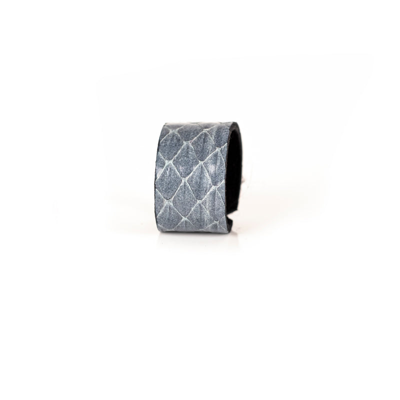 The Minimalist Blue Leather Ring