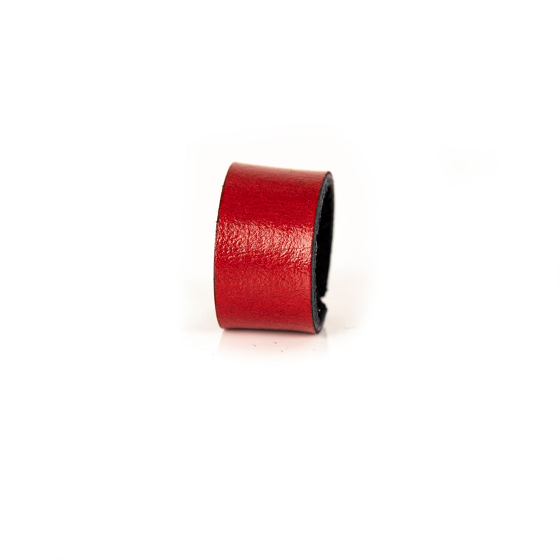 The Minimalist Red Leather Ring