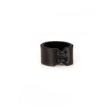 The Minimalist Matte Black Leather Ring