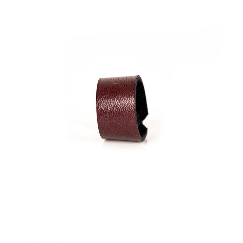 The Minimalist Burgundy Leather Ring
