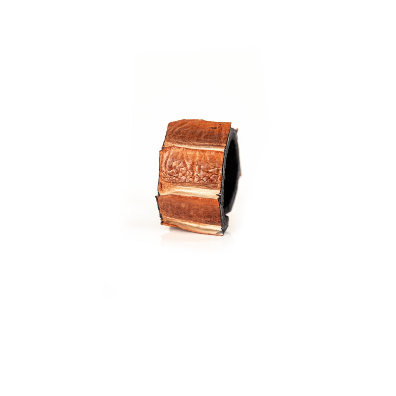 The Minimalist Orange Leather Ring
