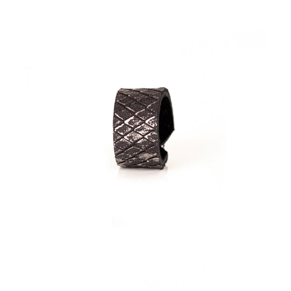 The Minimalist Vintage Black Leather Ring