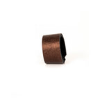 The Minimalist Metallic Brown Leather Ring