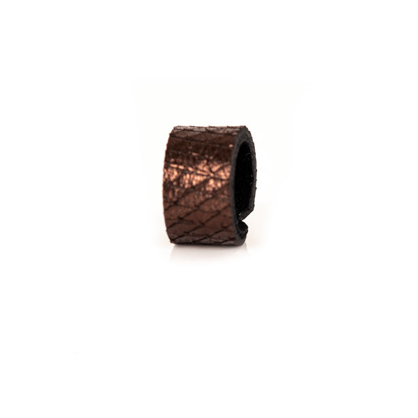 The Minimalist Umber Leather Ring