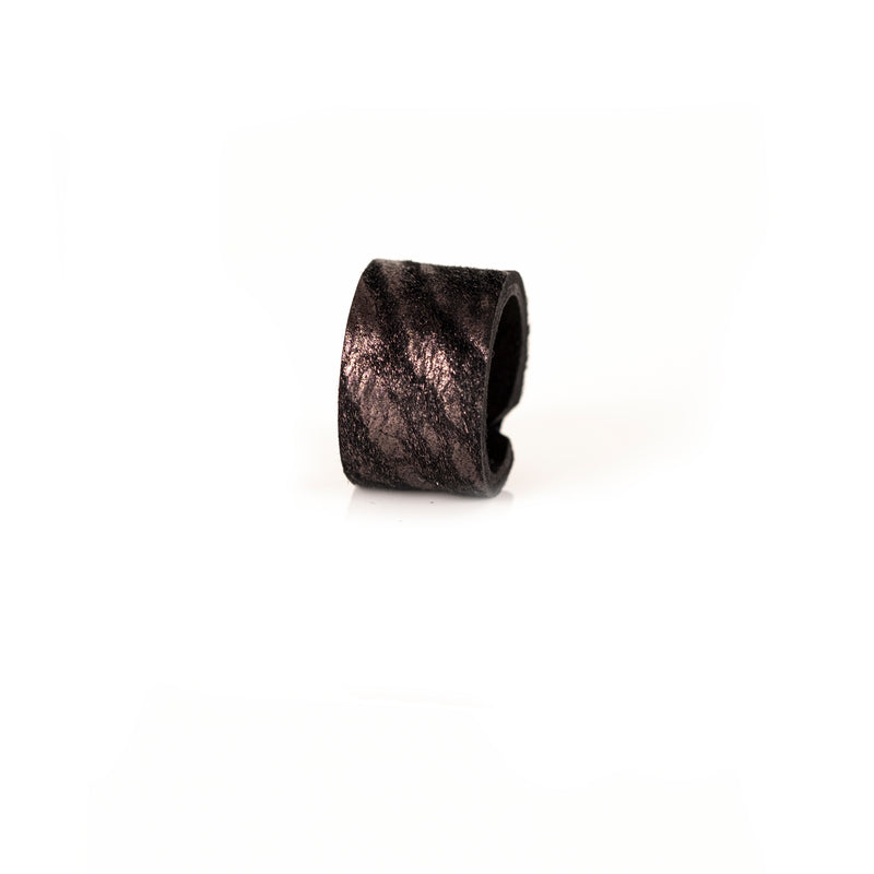 The Minimalist Black Suede Leather Ring