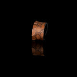 The Minimalist Embossed Brown Leather Ring