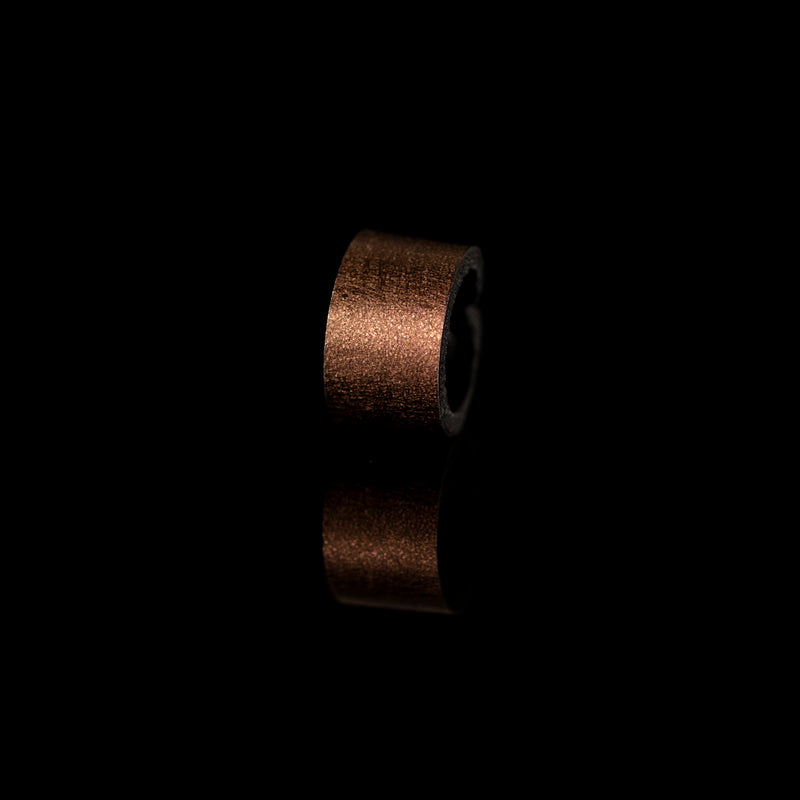 The Minimalist Metallic Brown Leather Ring