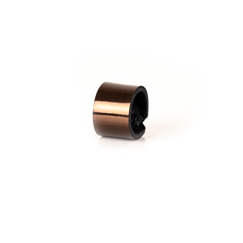 The Minimalist Shiny Brown Leather Ring