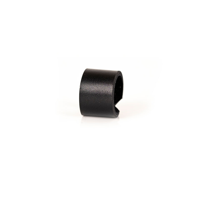 The Minimalist Matte Black Leather Ring