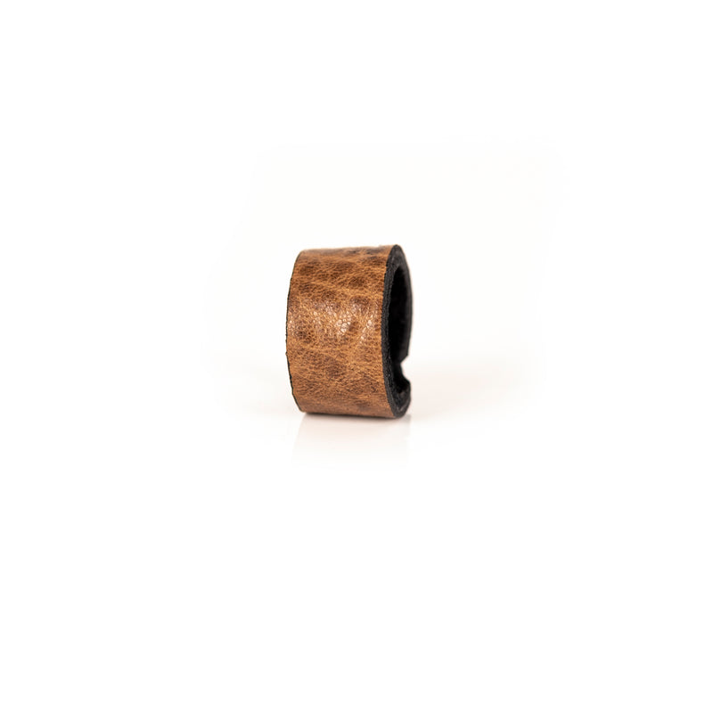 Camel Lead Rings The Minimalist Camel Leather Ring – The Dark USA