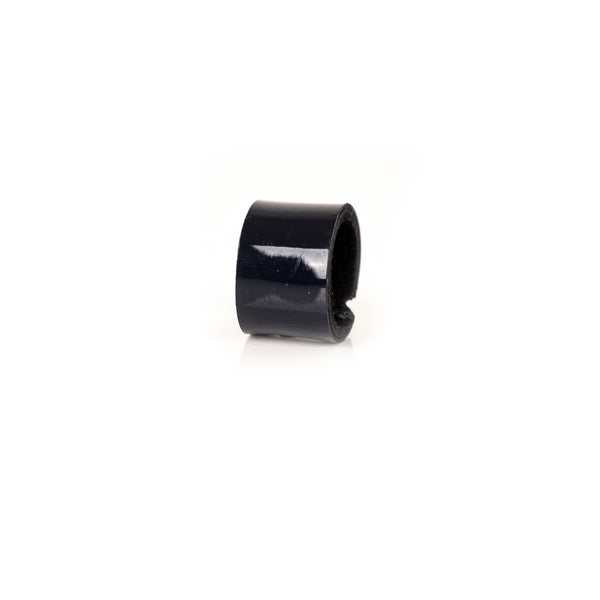 The Minimalist Patent Black Leather Ring