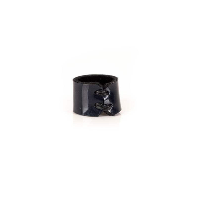 The Minimalist Patent Black Leather Ring