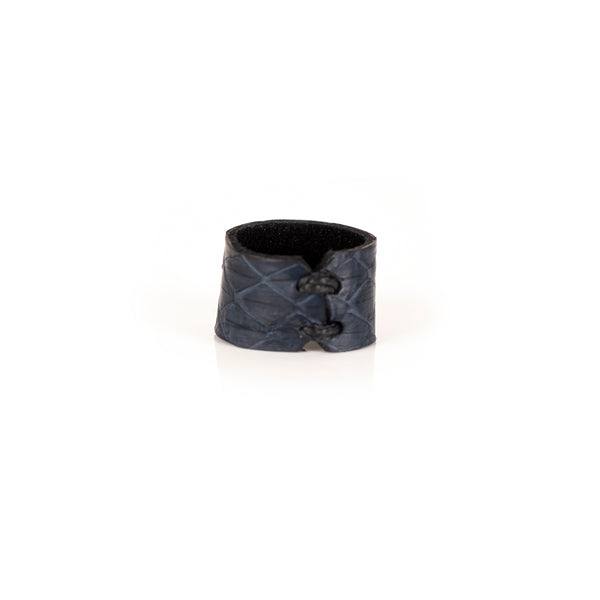 The Minimalist Matte Navy Blue Leather Ring