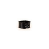 The Minimalist Arrow Black Leather Ring