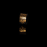 The Minimalist Shiny Gold Leather Ring