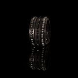 The Black and Silver Trio Bracelet with Beads