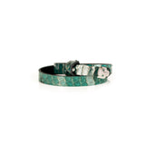 The Tiger Double Wrap Green Leather Bracelet