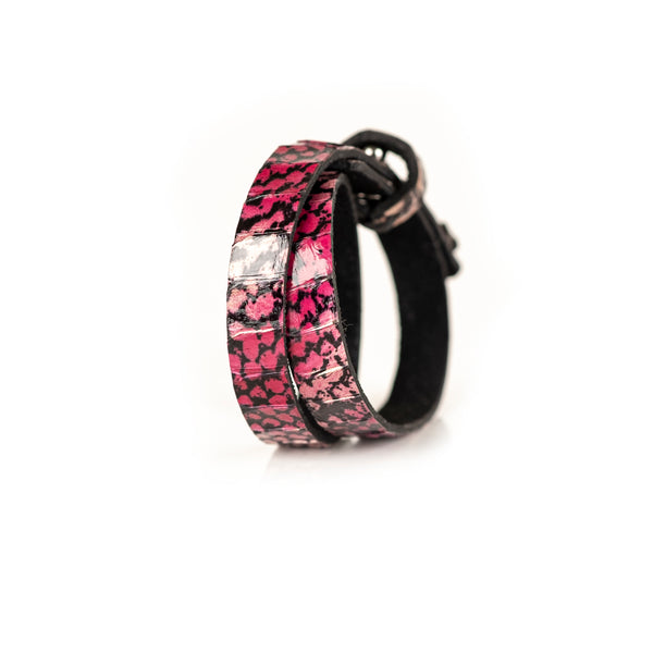 The Tiger Double Wrap Leather Bracelet