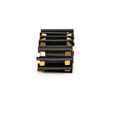 The Domino Black Leather Bracelet With Gold