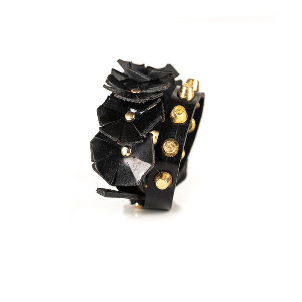The Gold & Black Flower Double Wrap