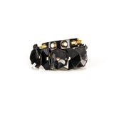 The Gold & Black Flower Double Wrap