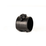 The Black Lava Leather Cuff