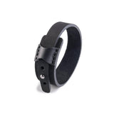 The Black Leather Wristband