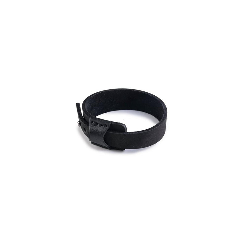 The Black Leather Wristband