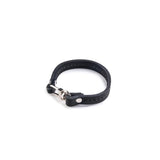 The Buckled Slim Black Leather Bracelet