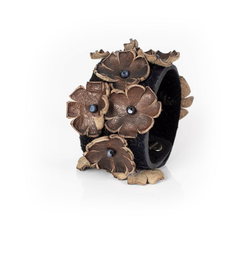 The Flower Leather Cuff