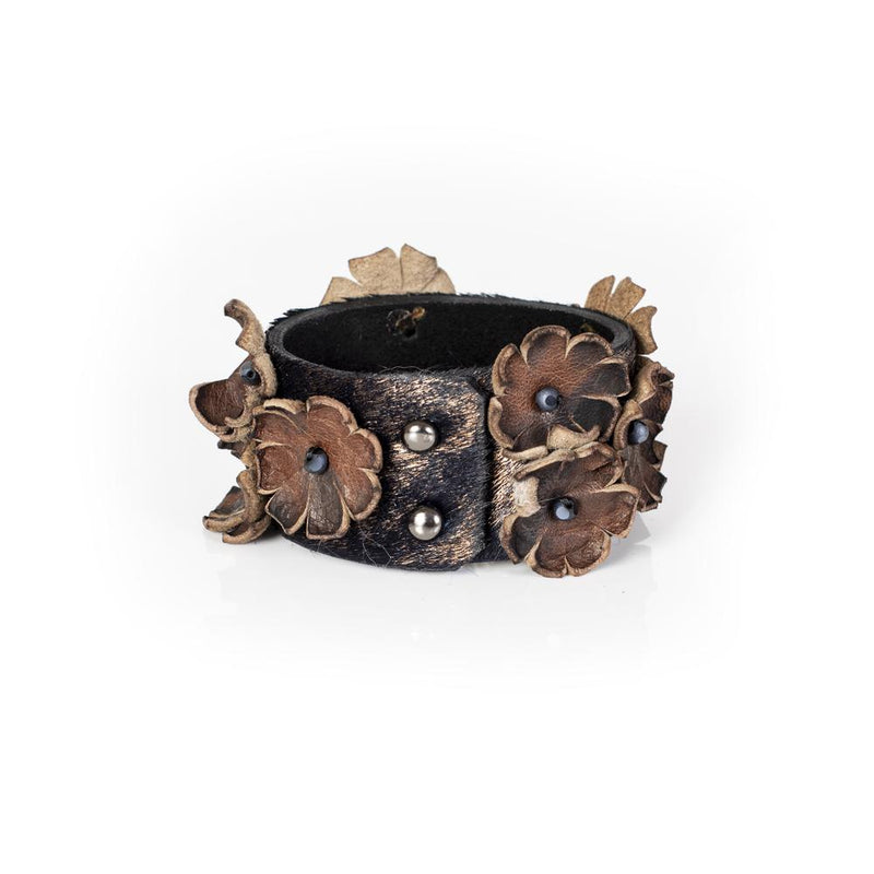 The Flower Leather Cuff