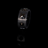 The Tempting Black Leather Bracelet With Swarovski Crystals