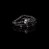 The Roman Beaded Black Bracelet Set