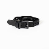 The Curvy Black Leather Bracelet