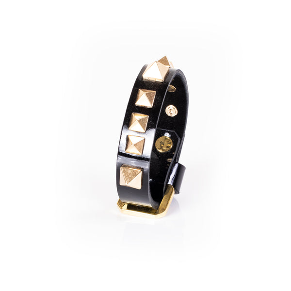 The Stackable Leather Bracelet with Studs