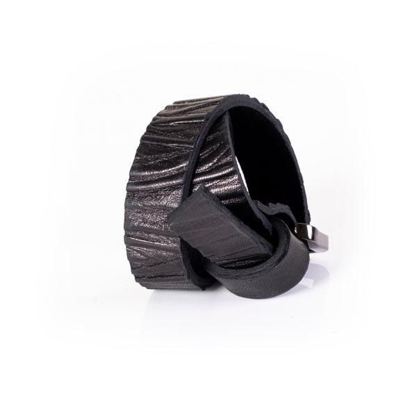 The Wide Leather Double Wrap Bracelet