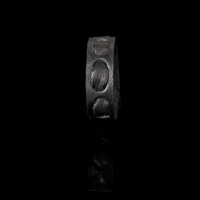 The Tucked Black Leather Cuff