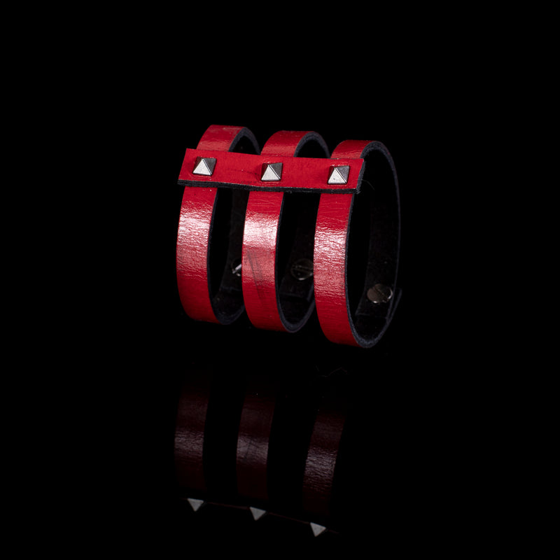 The Red Valentine Parallel Leather Cuff