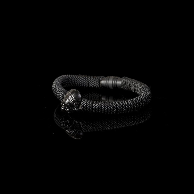 The Black Hematite Skull Bracelet