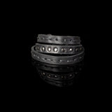 The Studded Black Leather Wrap