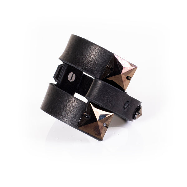 The Trendy Black Leather Cuff